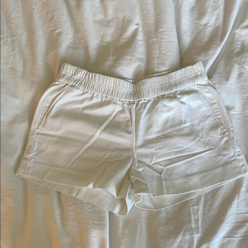 J Crew White Canvas Shorts